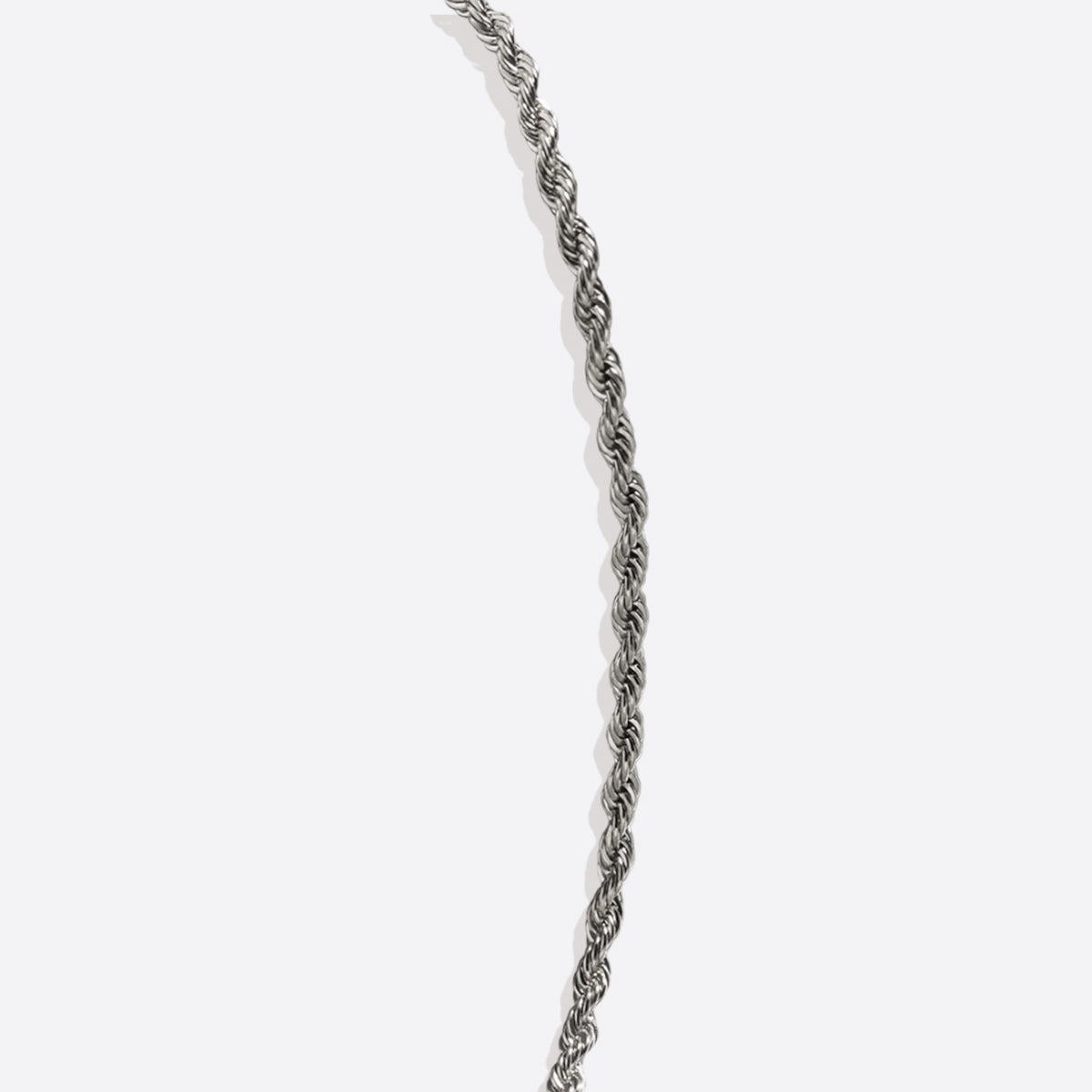 2mm Rope Chain Necklace in 925 sterling silver