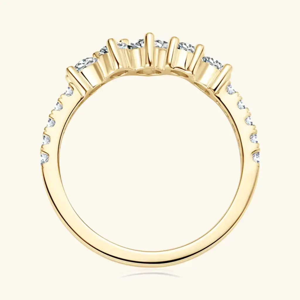 Soleil Gold Moissanite Engagement Ring in gold tone