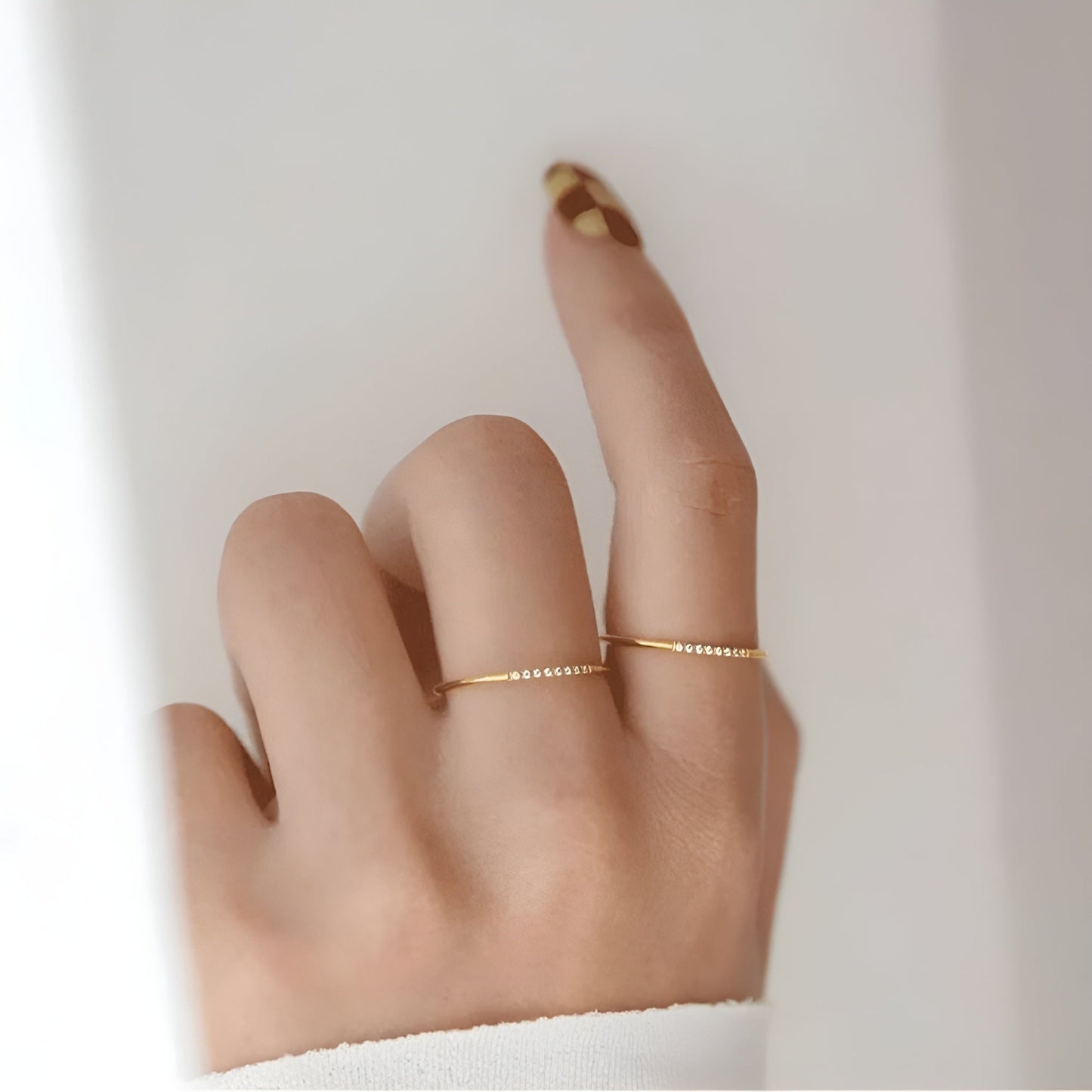 Raene Gold Half Eternity Ring in gold tone