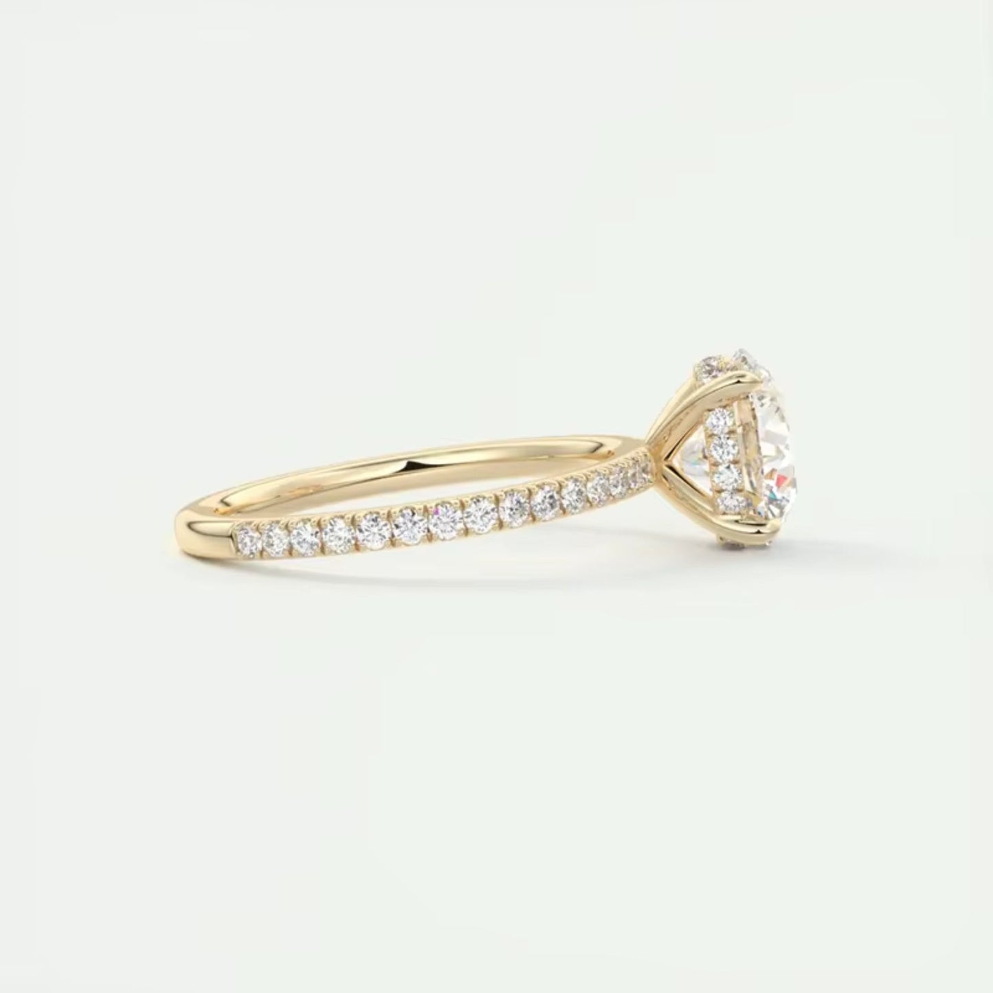 Eternity Gold Ring with Cubic Zirconia in gold tone