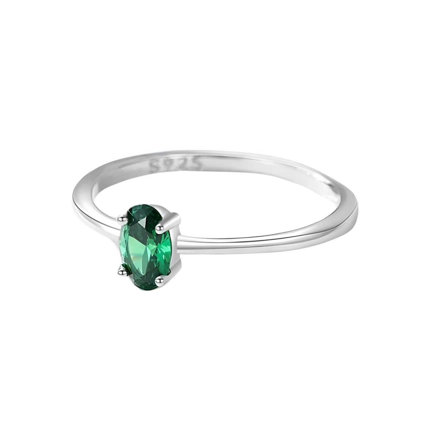 Drop Solitaire Ring in 925 sterling silver