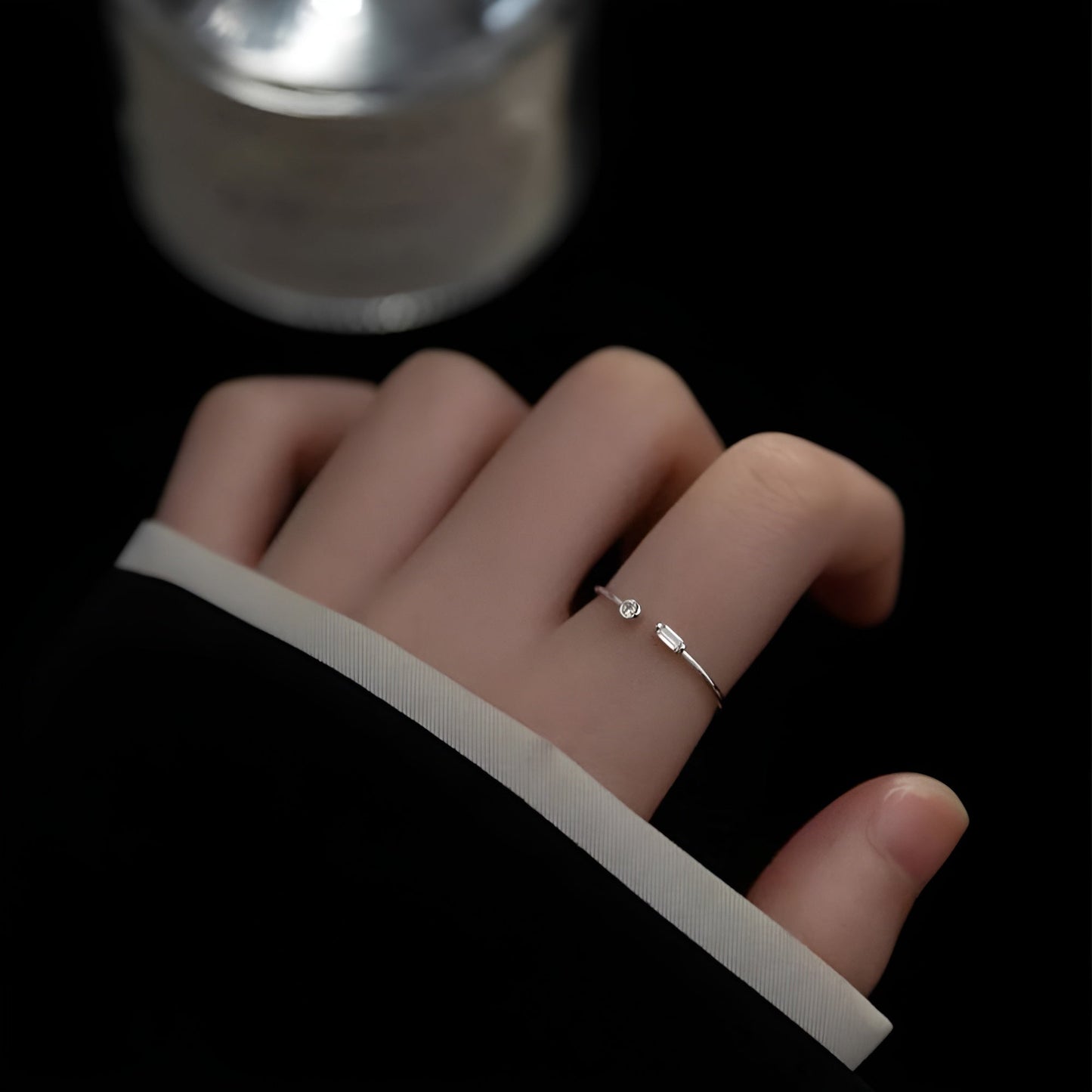 Adjustable Silver Ring in 925 sterling silver