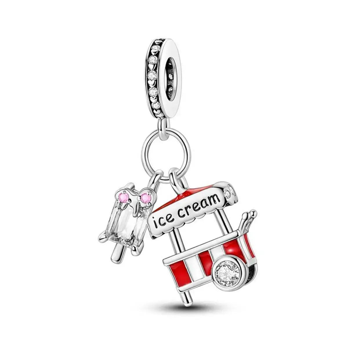 Ice Cream Charm in 925 Sterling Silver — Vanny Jewels