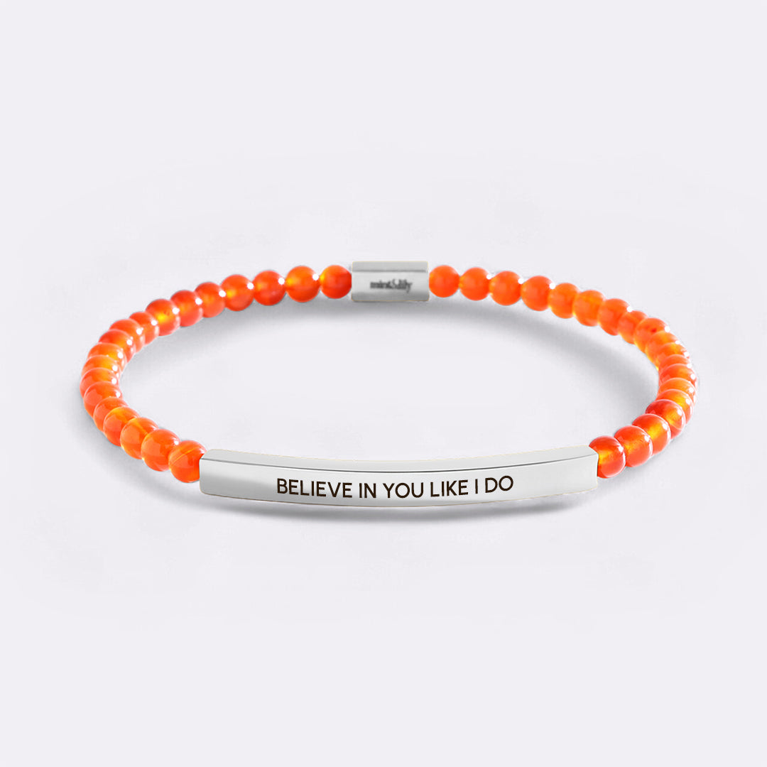 Glaube an Dich wie ich Perlenarmband Inspire