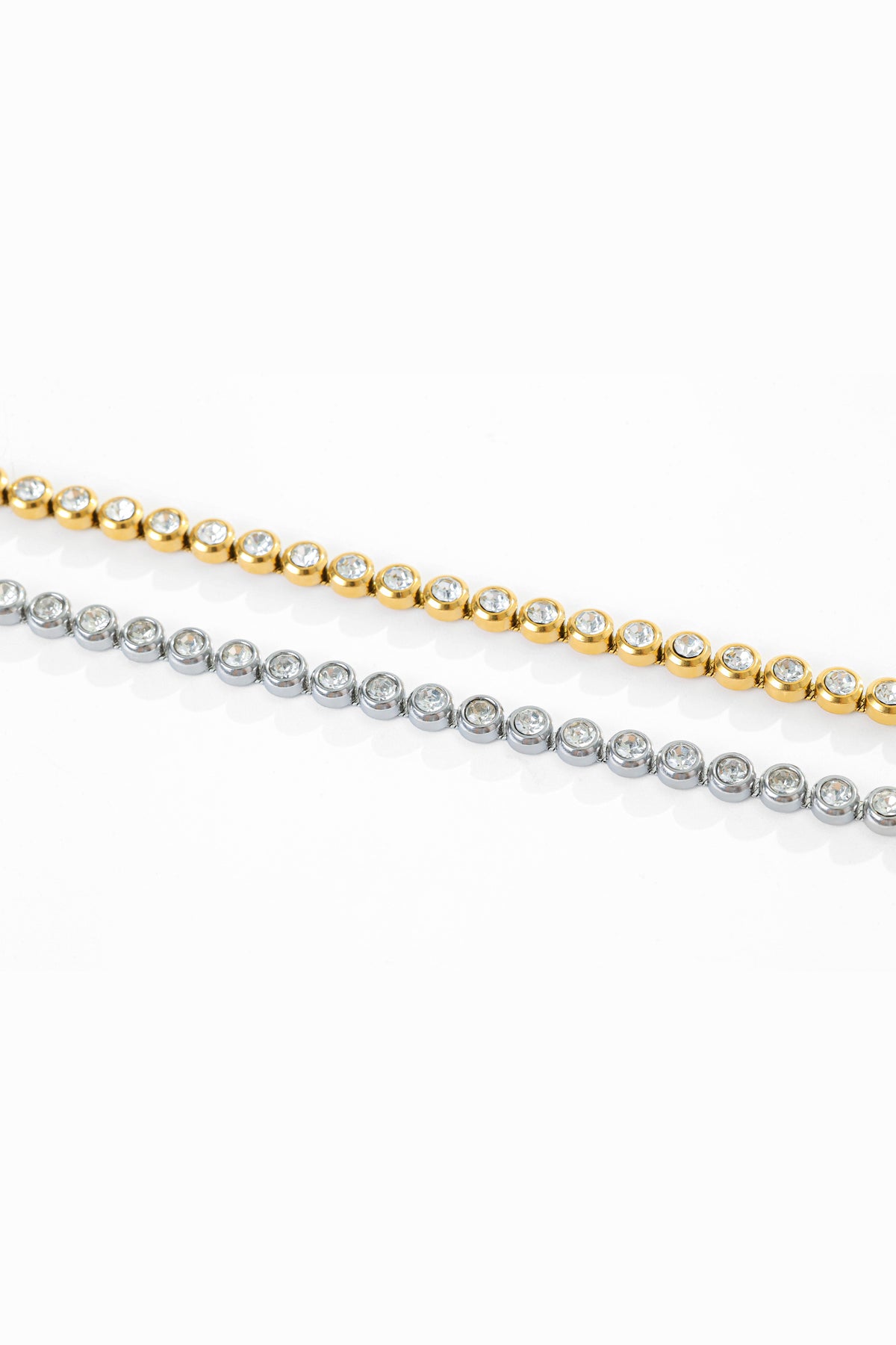 Bezel Tennis Bracelet, flat lay detail