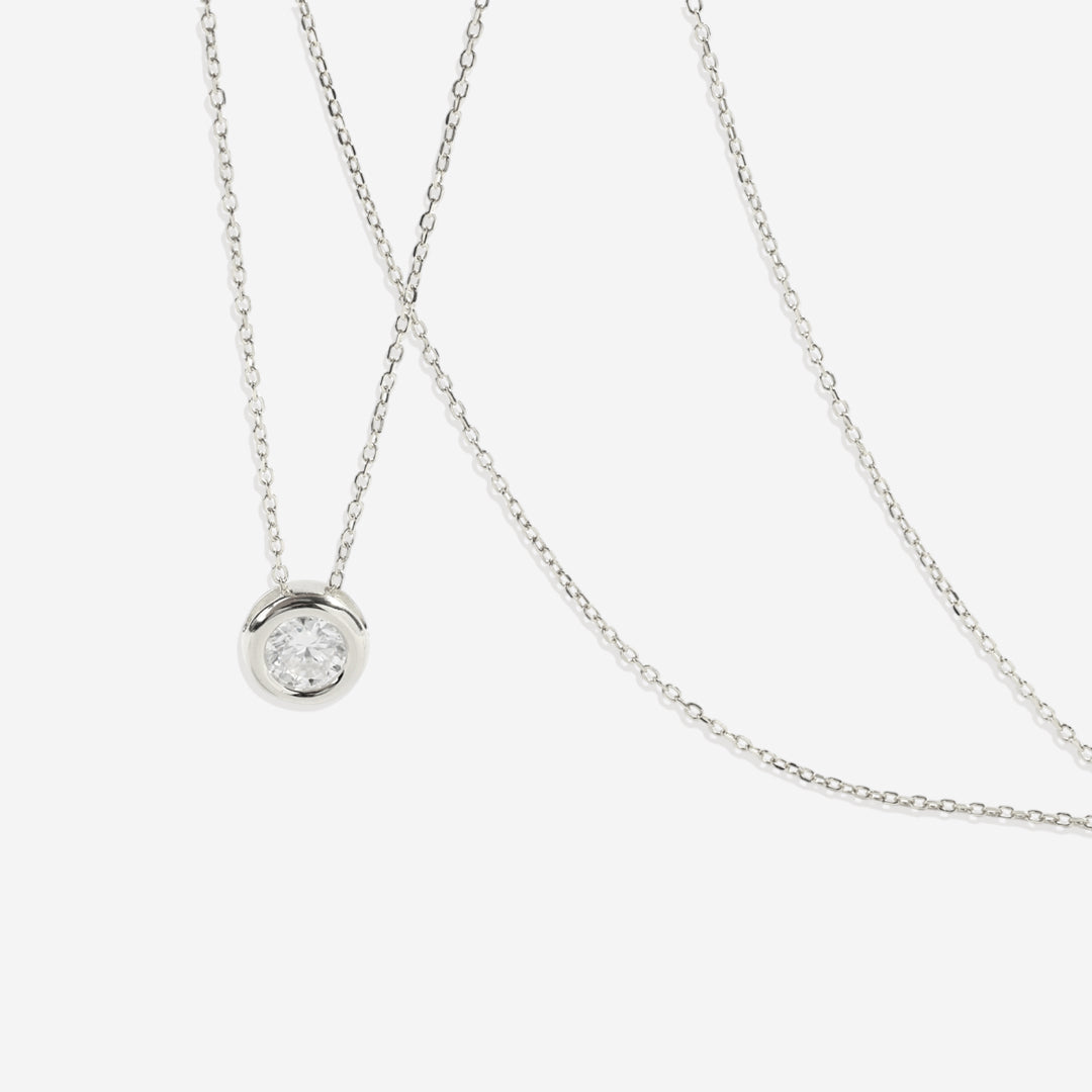 Bubble Solitaire Necklace in 925 sterling silver