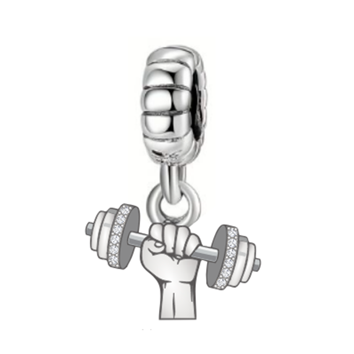 Fitness Charm in 925 Sterling Silver — Vanny Jewels