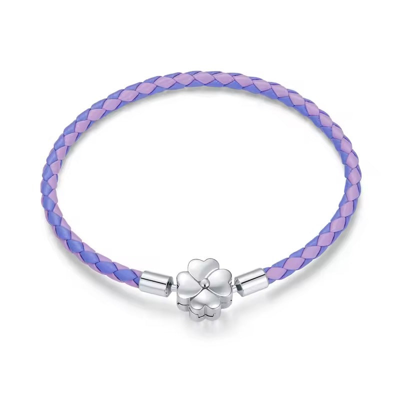 Maresias Clover Purple Bracelet in 925 Sterling Silver — Vanny Jewels