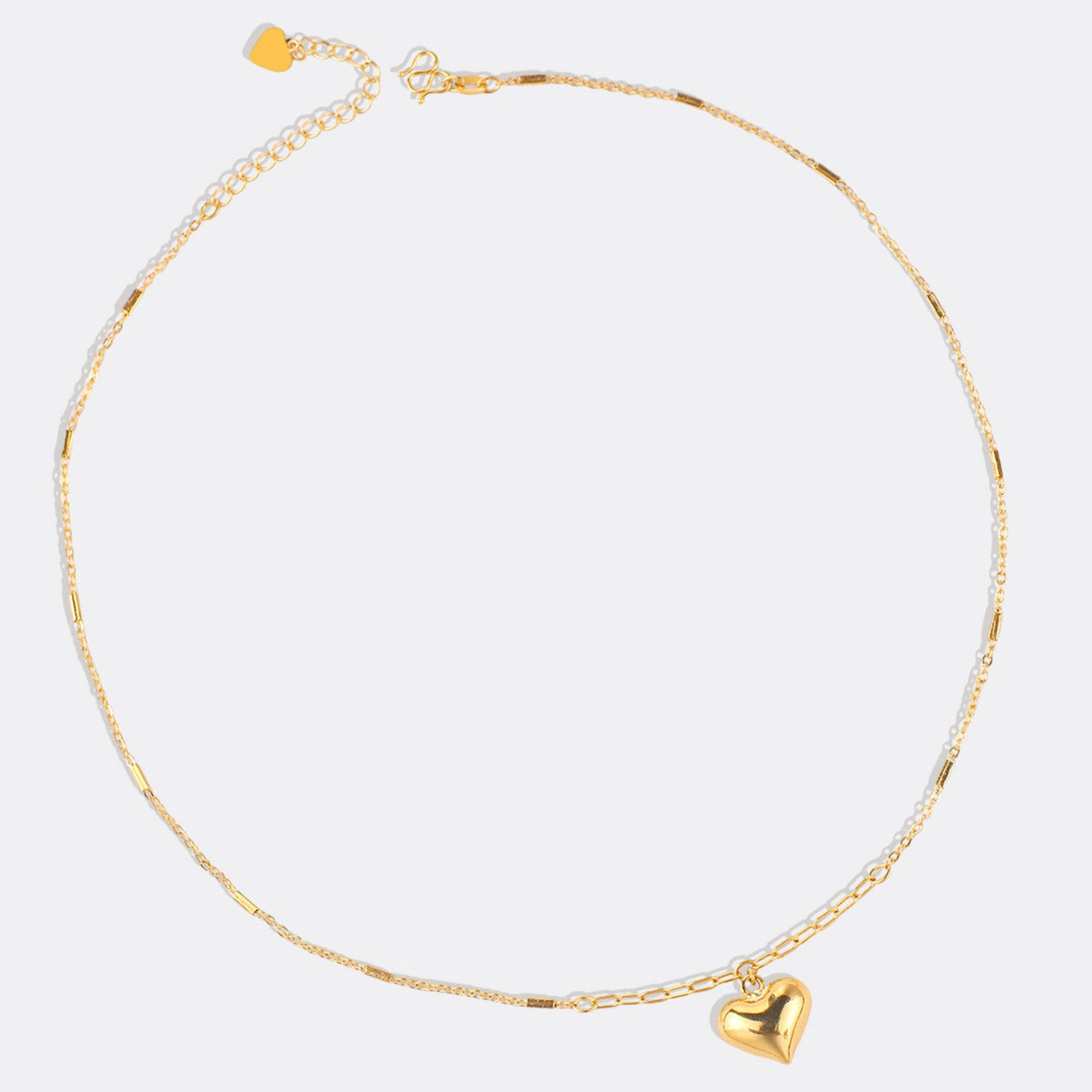 Balloon Heart with Paperclip Chain Necklace