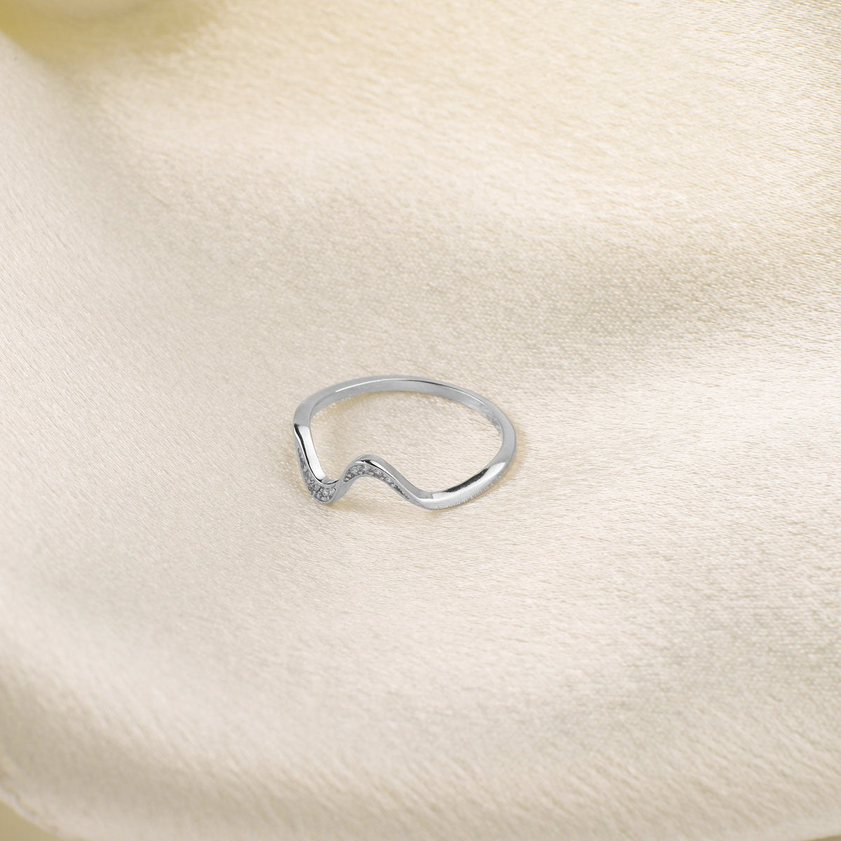 You've Weathered Countless Storms Dainty Wave Ring