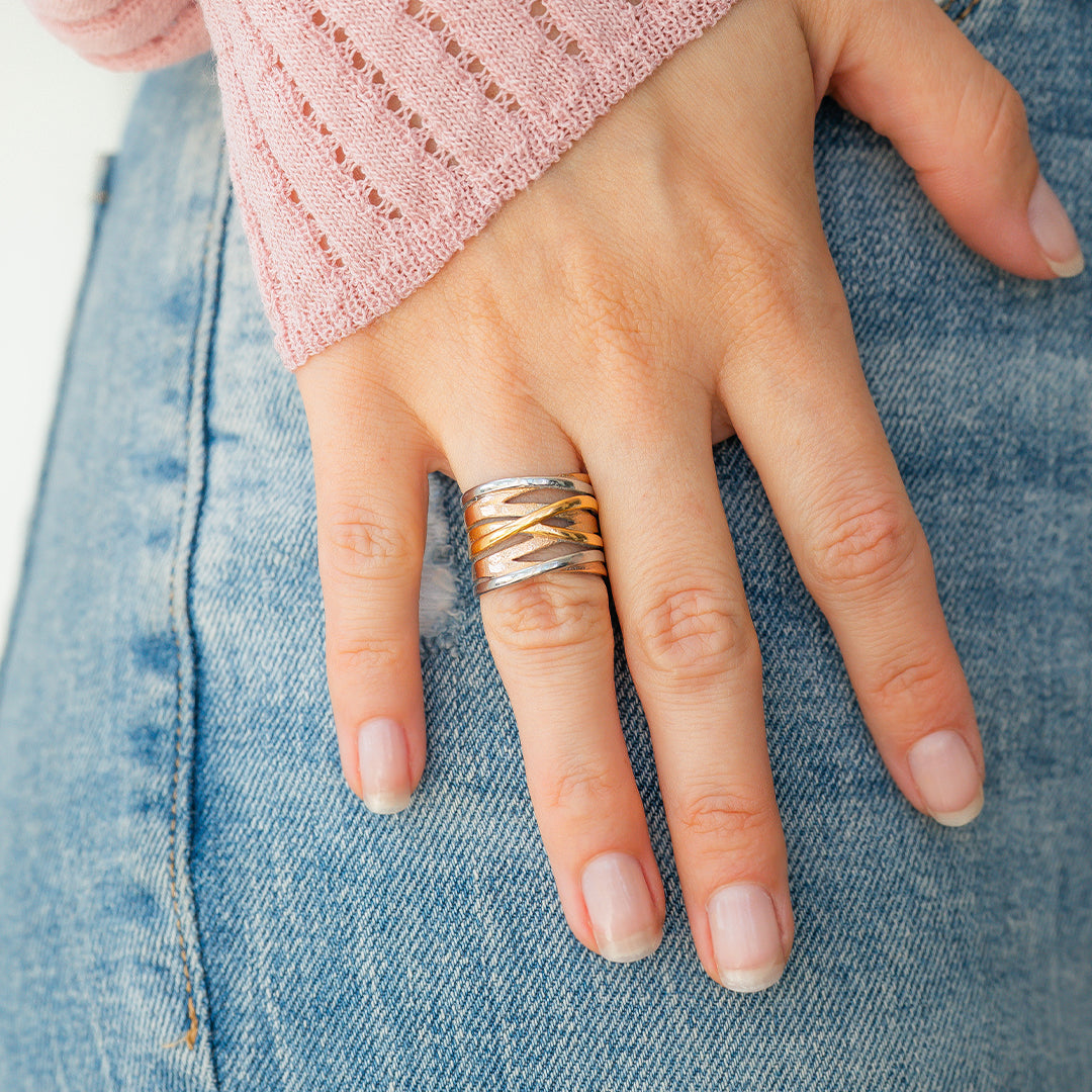 Drahtwickel-Statement-Ring
