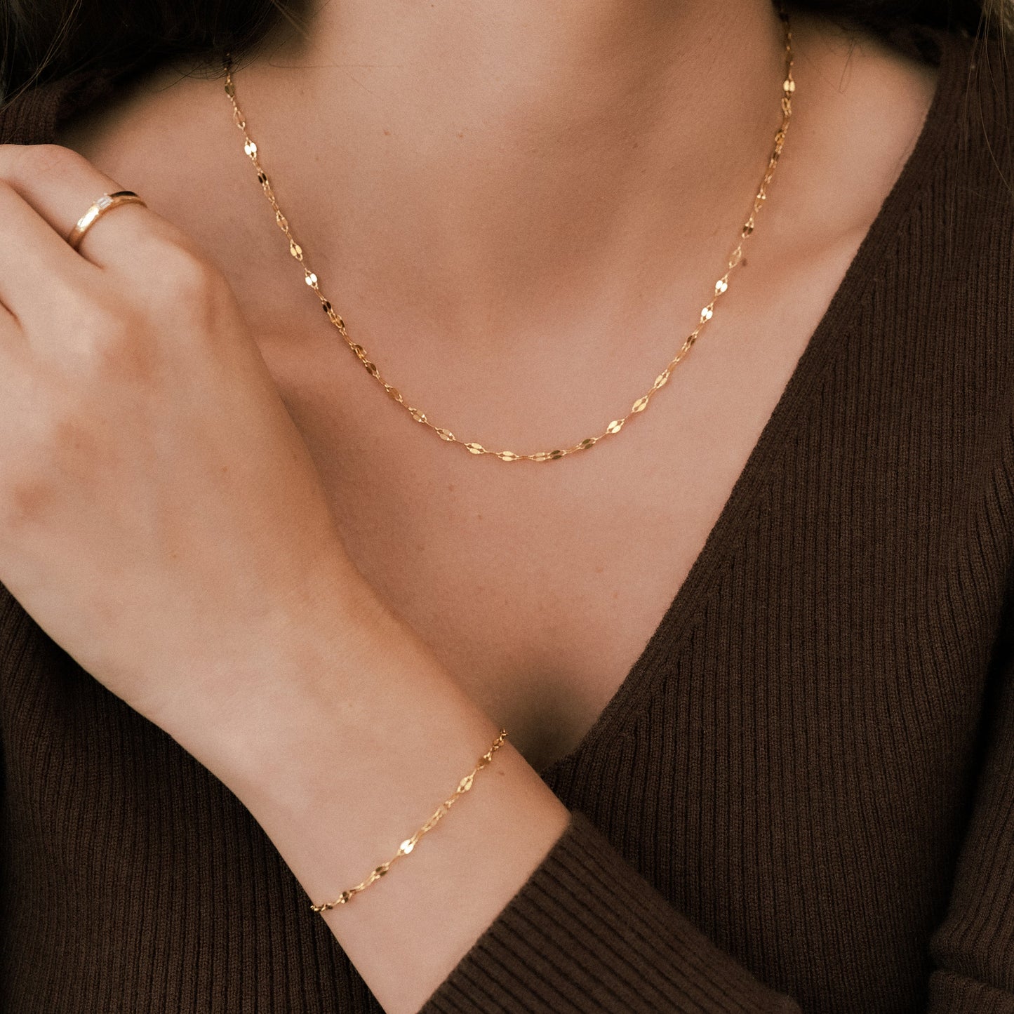 Bracciale a catena con petali
