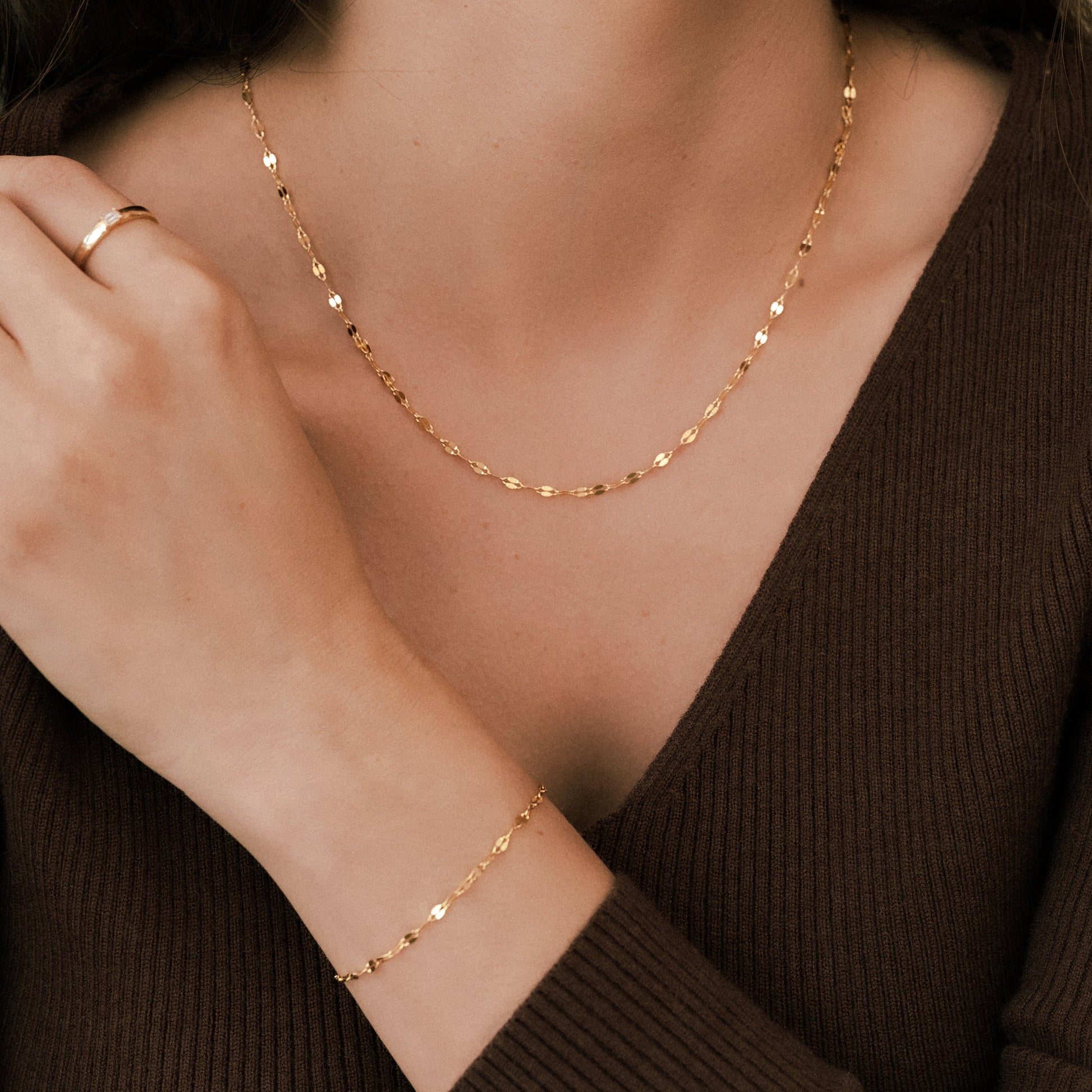 Bracciale a catena con petali
