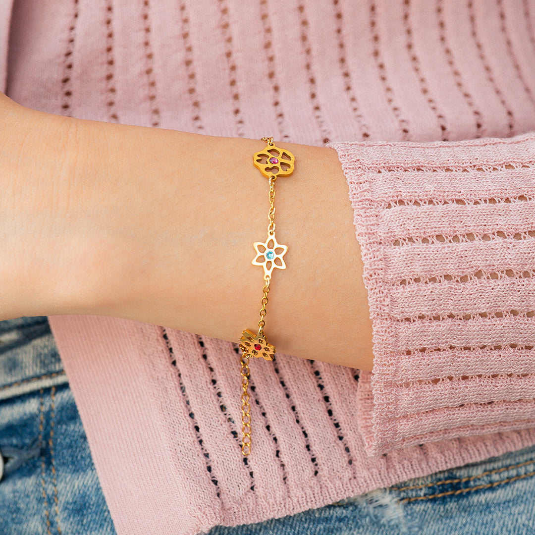 Personalisiertes Geburtsblumen-Armband