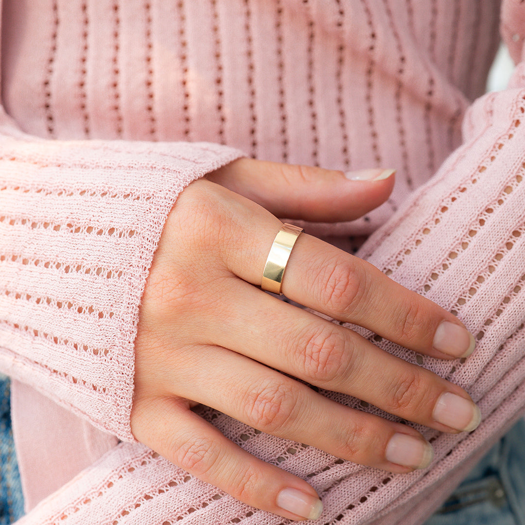 Gold Statement Stacking Ring in gold tone