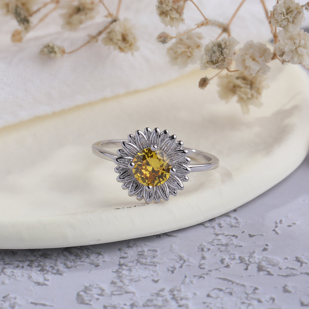 You Are My Sunshine Sunflower Ring