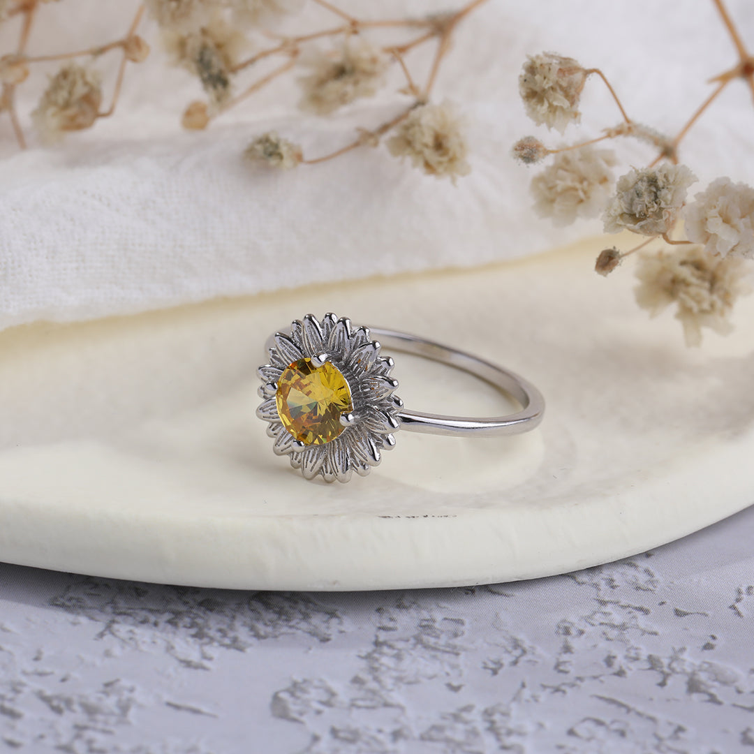 You Are My Sunshine Sunflower Ring