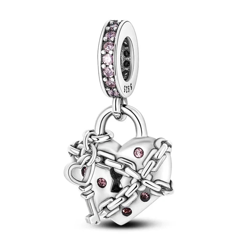 Chain in the Heart Charm in 925 Sterling Silver — Vanny Jewels