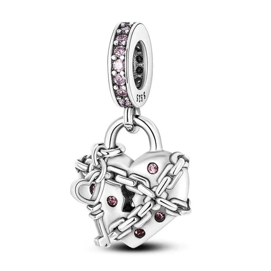 Chain in the Heart Charm in 925 Sterling Silver — Vanny Jewels