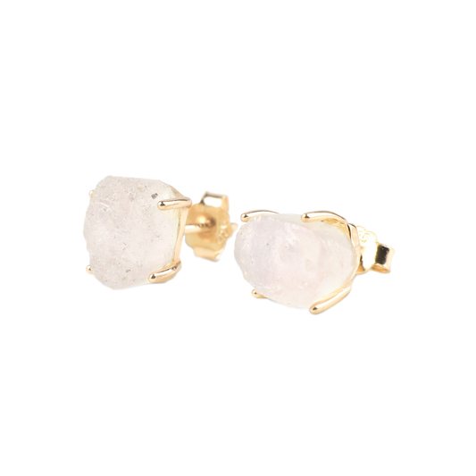 Moonstone Stud Earrings — Vanny Jewels