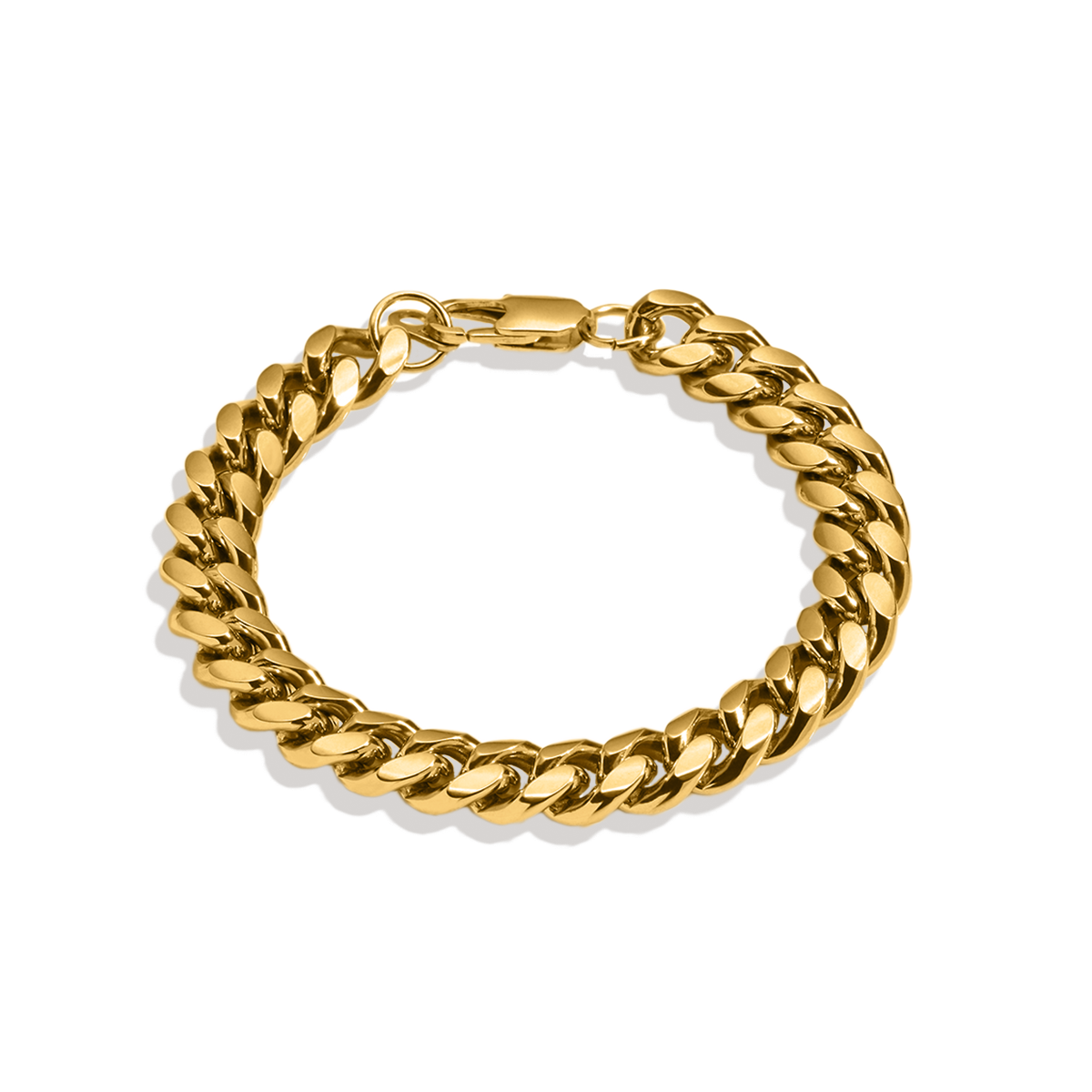 10mm Cuban Link Chain Bracelet in 18k Gold — Vanny Jewels