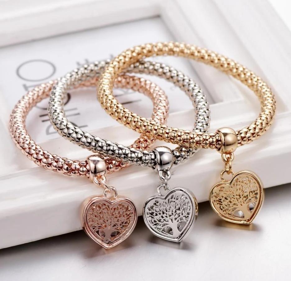 Albero della Vita - Bracciale con ciondolo a cuore in edizione limitata