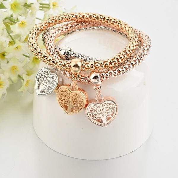 Albero della Vita - Bracciale con ciondolo a cuore in edizione limitata