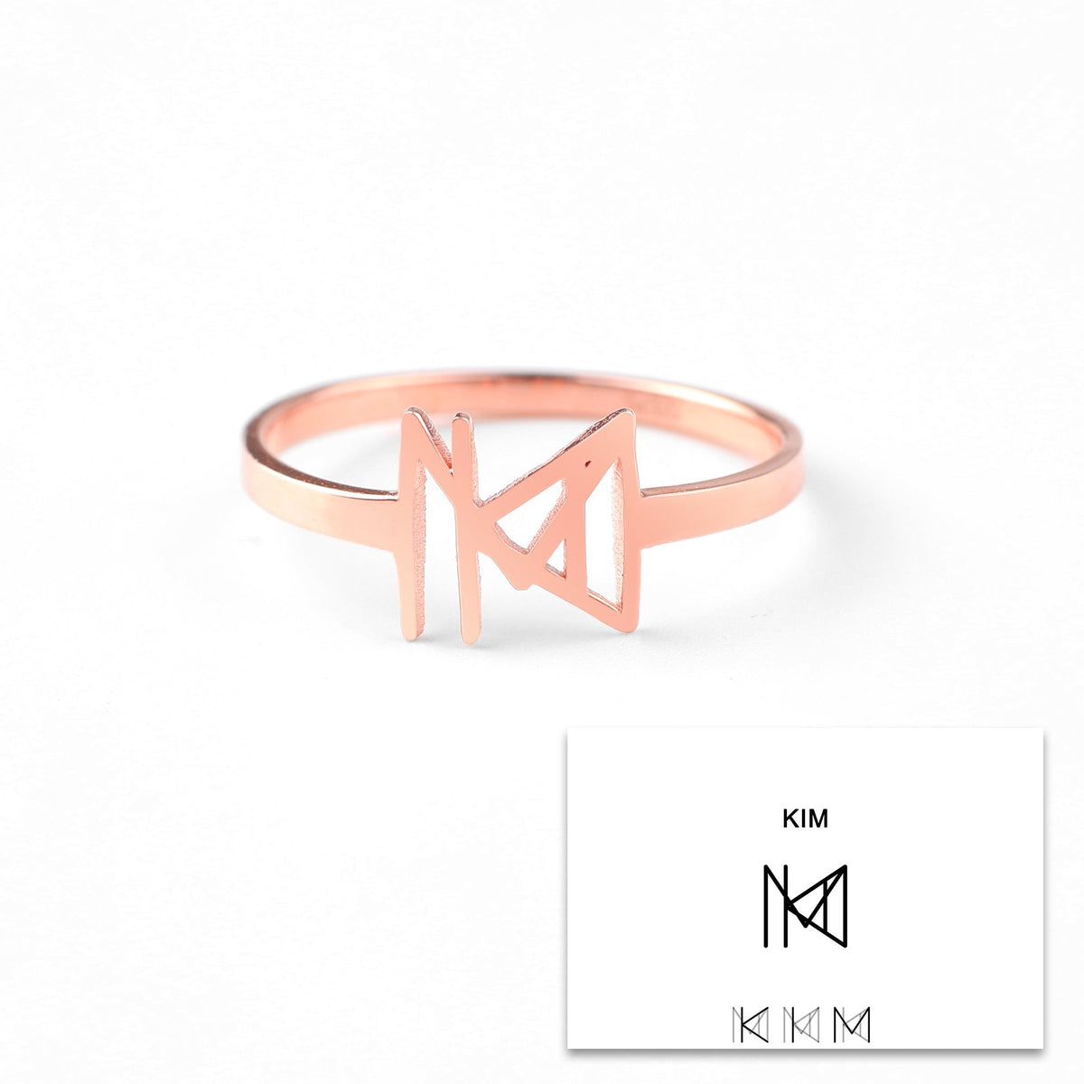 Monogram Name Ring