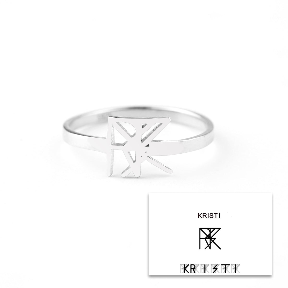 Monogram Name Ring