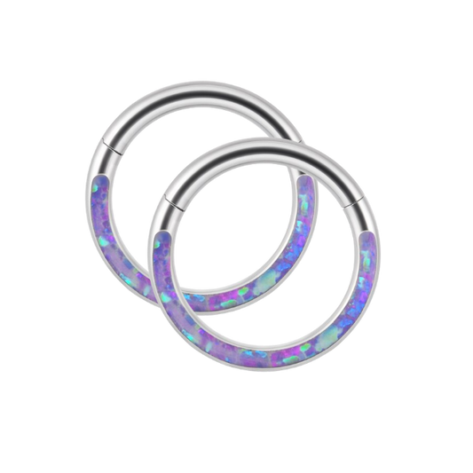 Magical Iridescent Clicker Hoops | 18g in Stainless Steel — Vanny Jewels