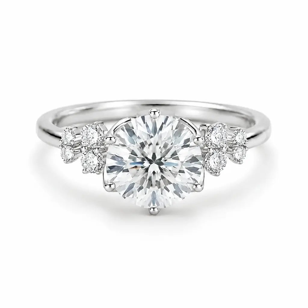Amour 925 Silver Moissanite Promise Ring in 925 sterling silver