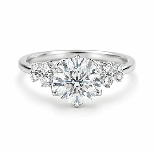 Amour 925 Silver Moissanite Promise Ring in 925 sterling silver