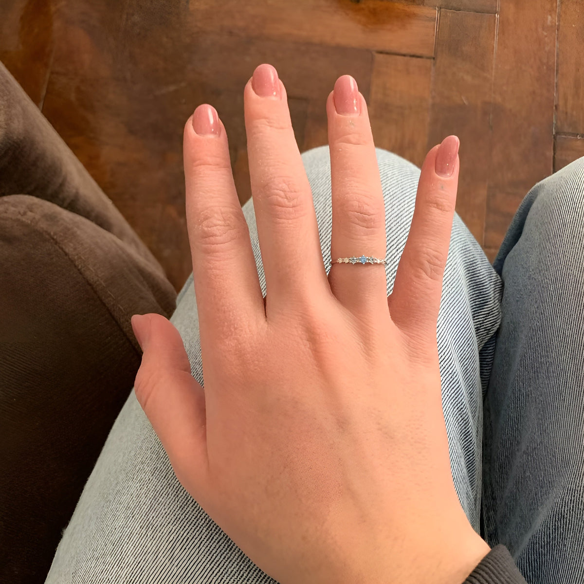 Fiorella Half Eternity Ring in 925 sterling silver