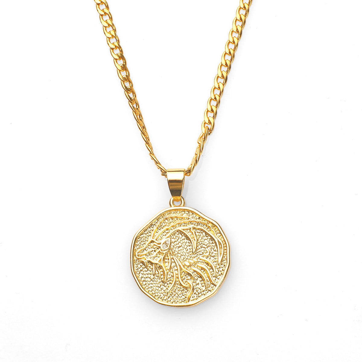 Collana Pendente Moneta Segno Zodiacale