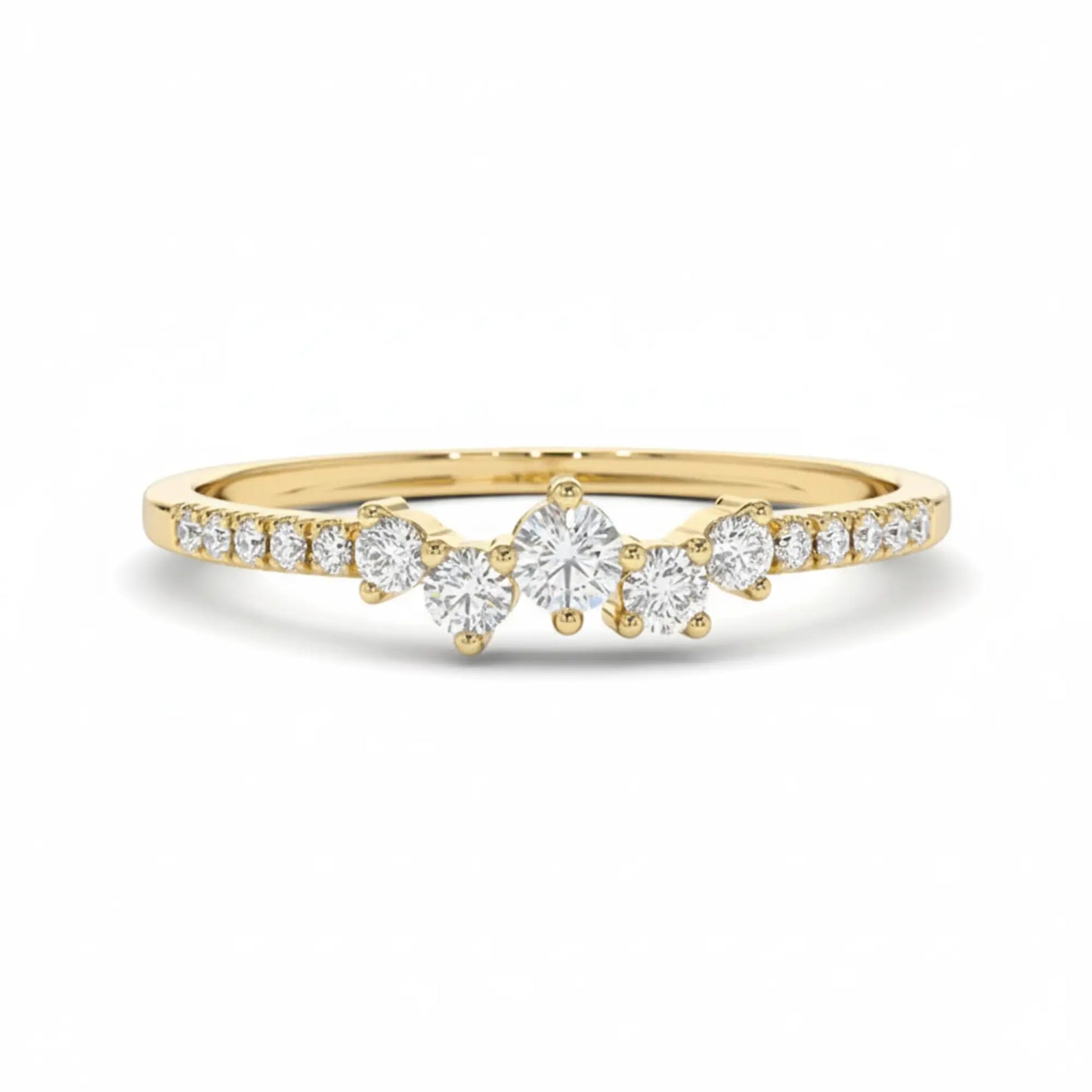 Bellezza D'Oro Solitaire Ring in gold tone