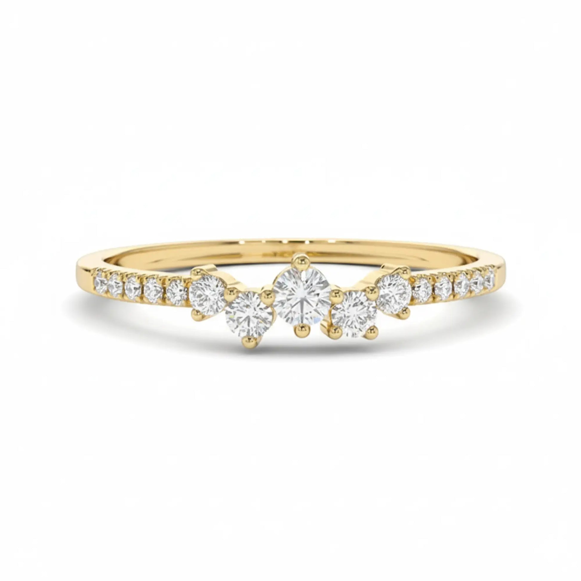 Bellezza D'Oro Solitaire Ring in gold tone