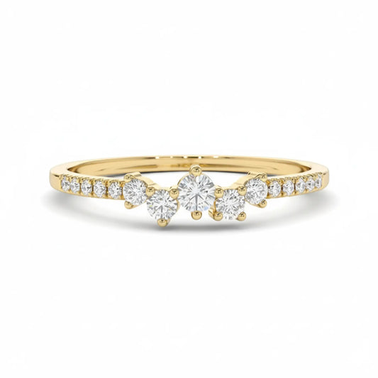 Bellezza D'Oro Solitaire Ring in gold tone