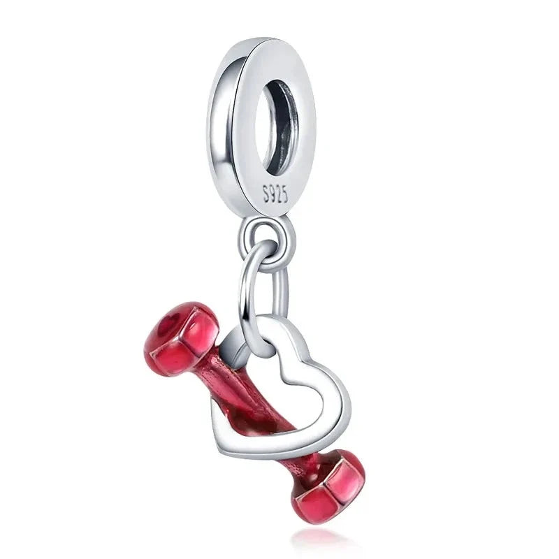 Lov Gym Charm in 925 Sterling Silver — Vanny Jewels