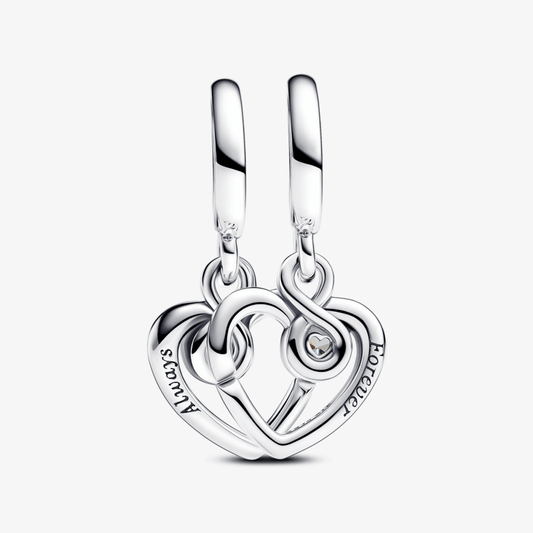 Divisible Heart Charm in 925 Sterling Silver — Vanny Jewels
