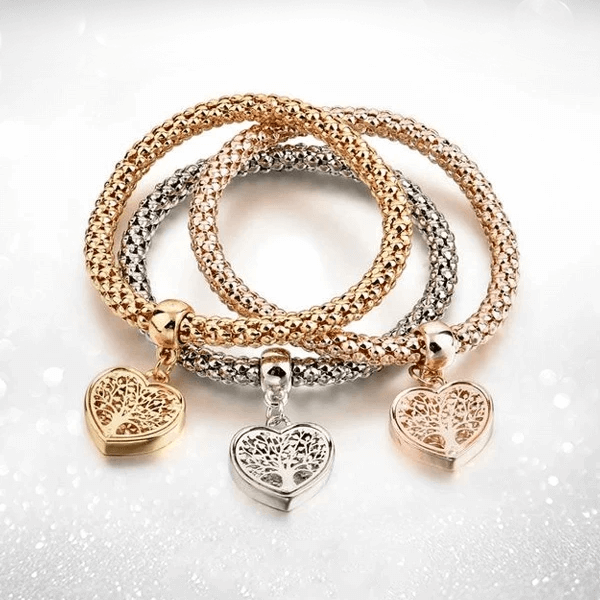 Albero della Vita - Bracciale con ciondolo a cuore in edizione limitata