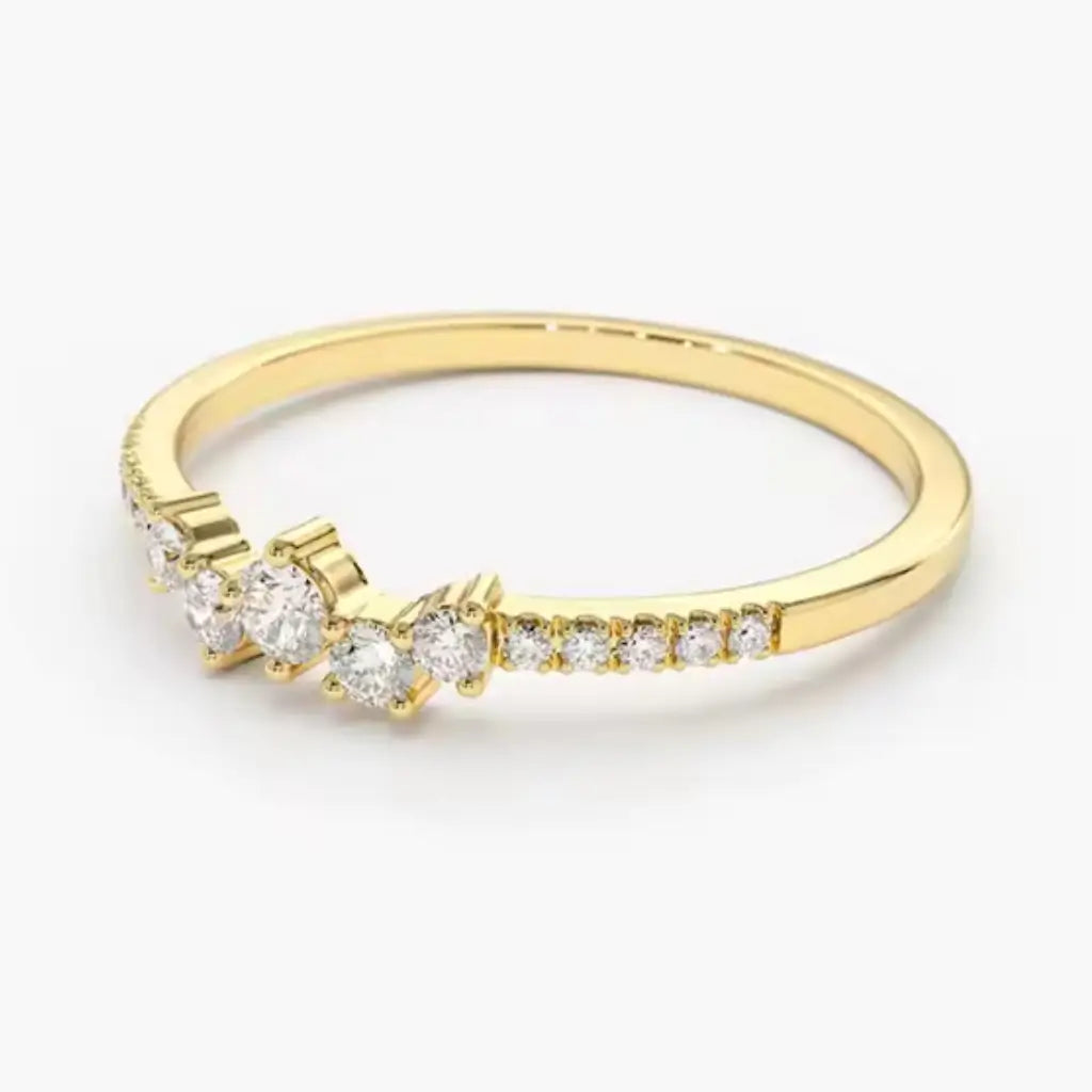 Bellezza D'Oro Solitaire Ring in gold tone