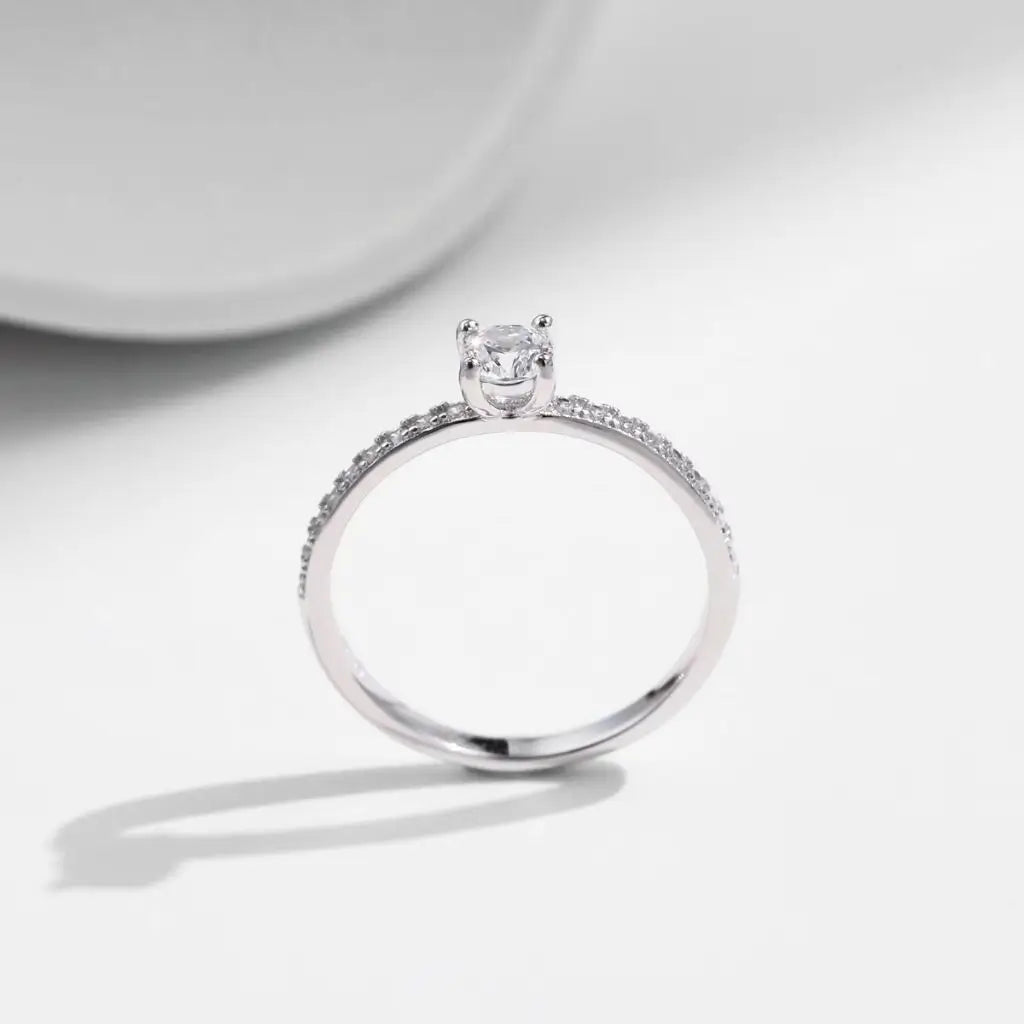 Promessa Silver Promise Ring with Cubic Zirconia in 925 sterling silver