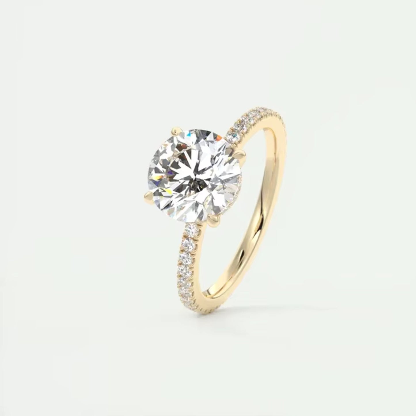 Eternity Gold Ring with Cubic Zirconia in gold tone