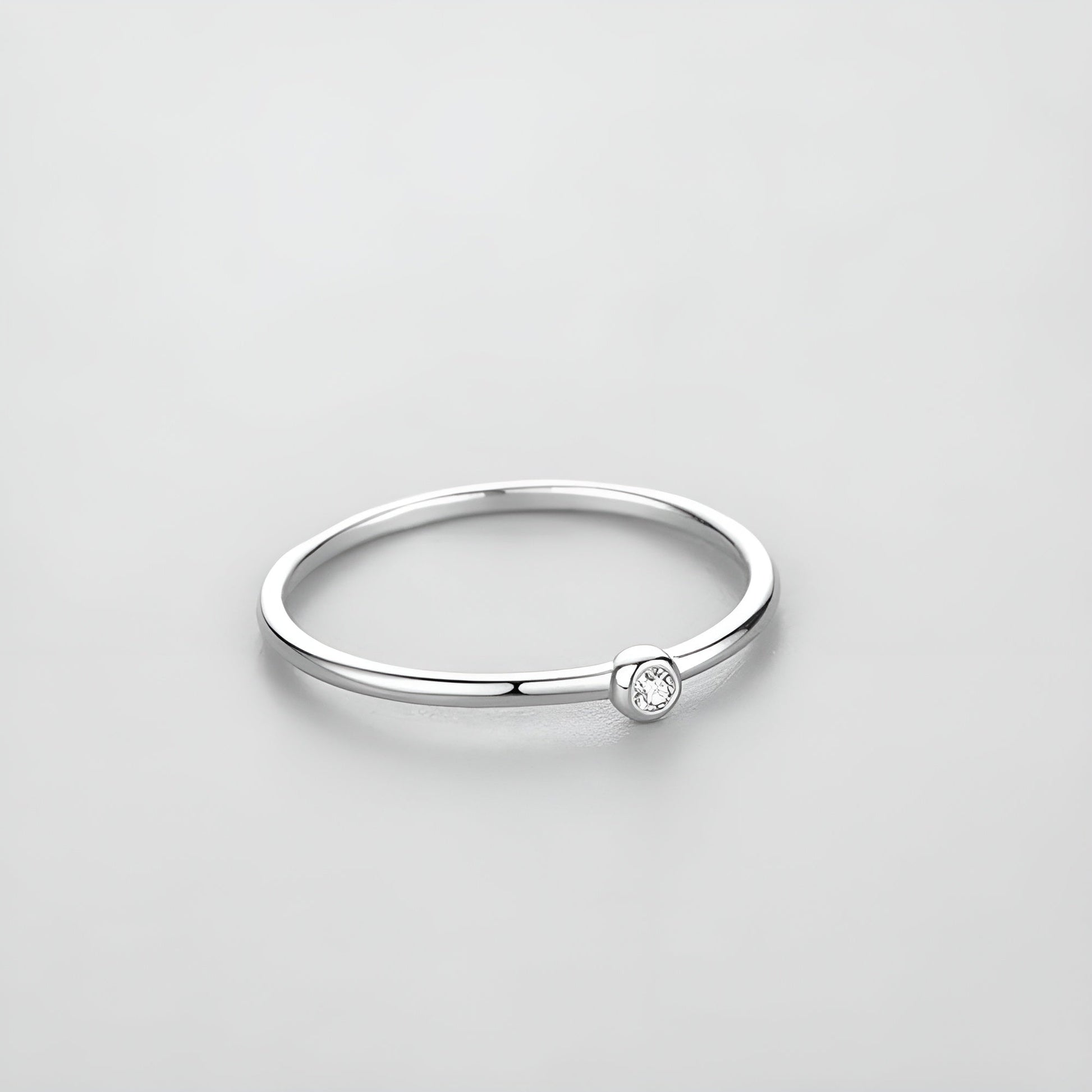 Lumina Silver Solitaire Ring in 925 sterling silver