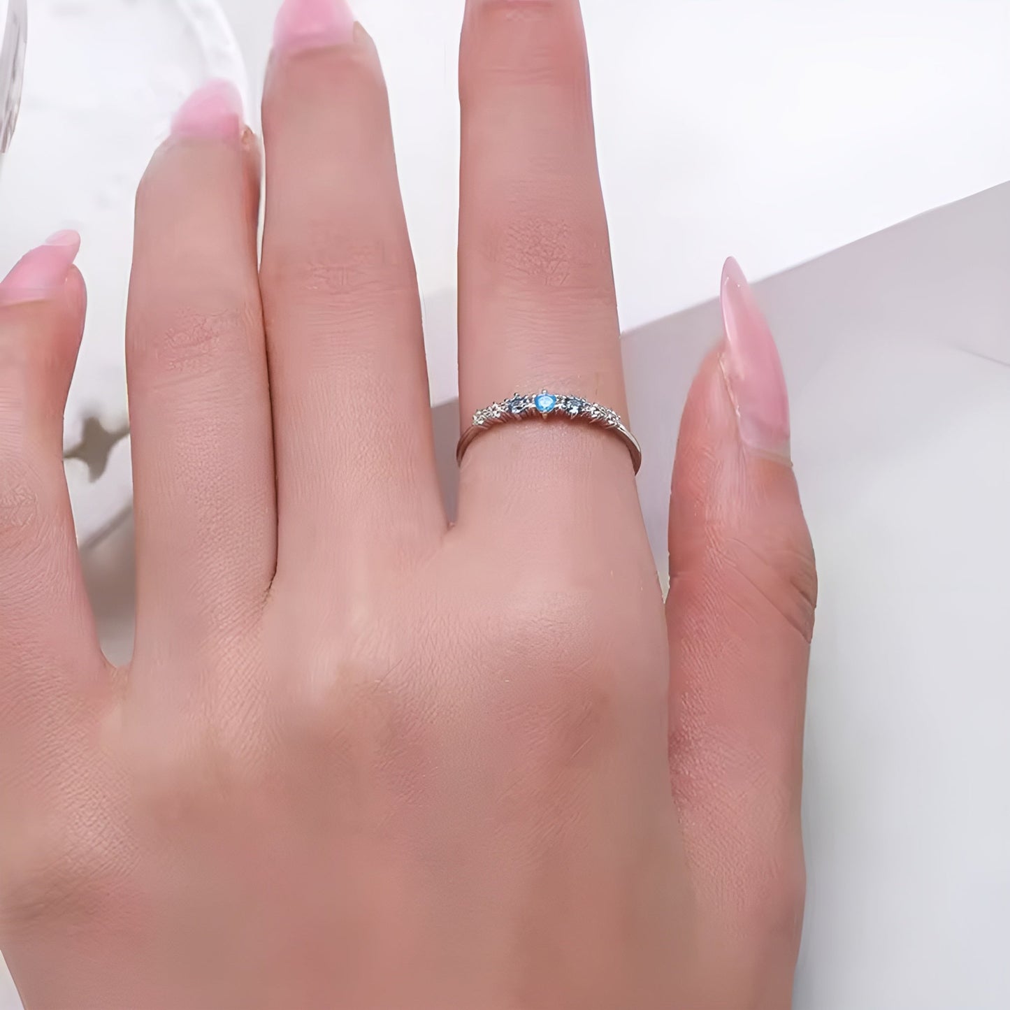 Fiorella Half Eternity Ring in 925 sterling silver