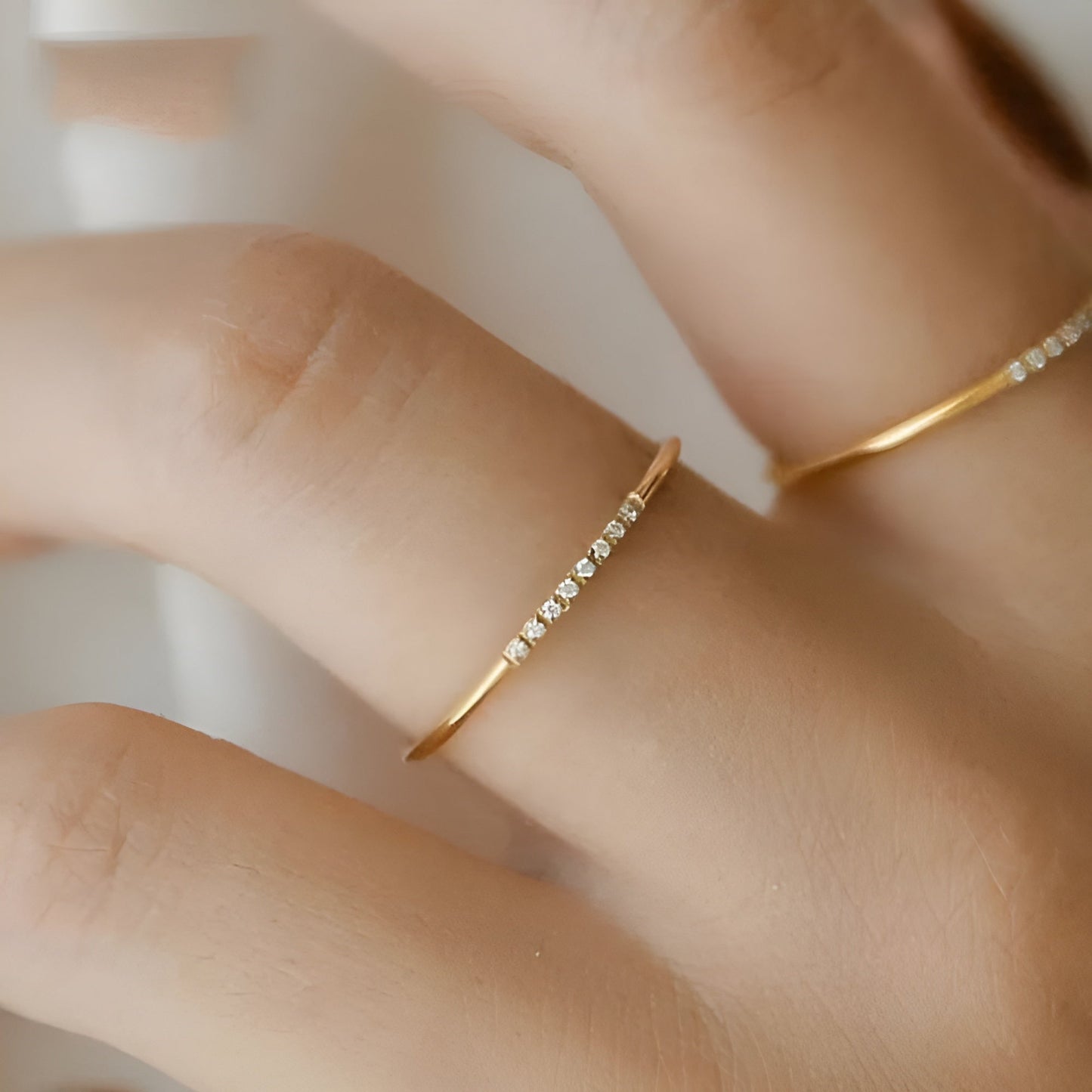 Raene Gold Half Eternity Ring in gold tone