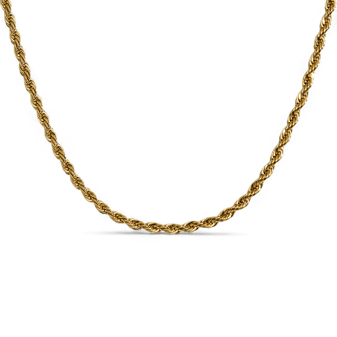 2mm Rope Chain Necklace in 18k Gold — Vanny Jewels