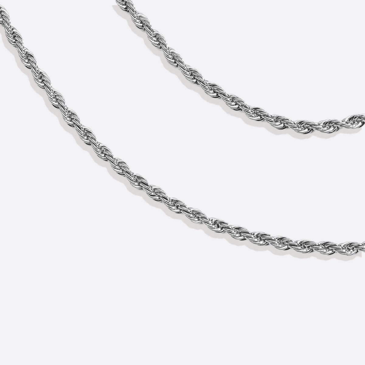 2mm Rope Chain Necklace in 925 sterling silver