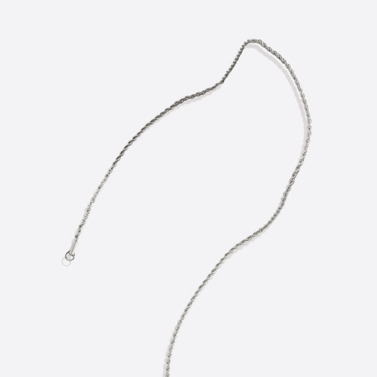 2mm Rope Chain Necklace in 925 sterling silver