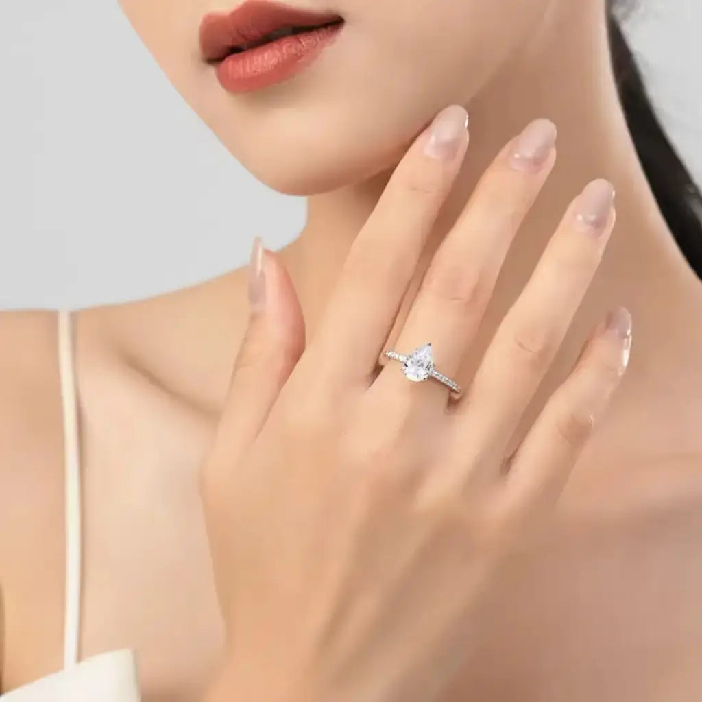 Serena Silver Cubic Zirconia Solitaire Ring in 925 sterling silver